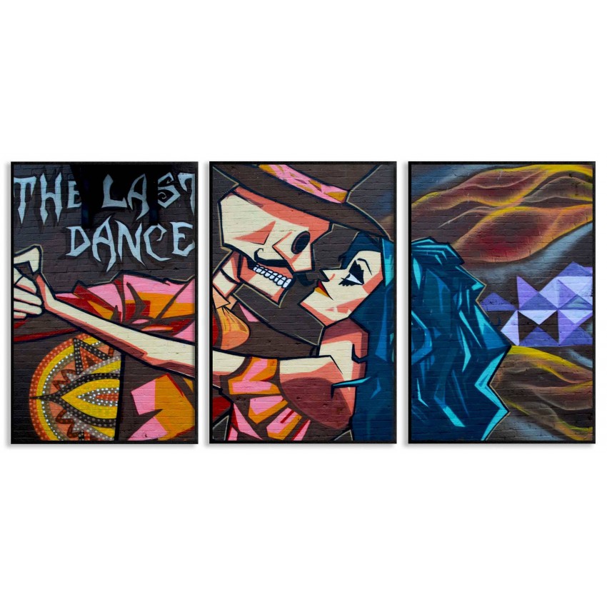 The last dance graffiti - Tavla i tre delar The last dance graffiti - Tavla i tre delar