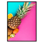 Färgglad poster med ananas - Simpel poster
