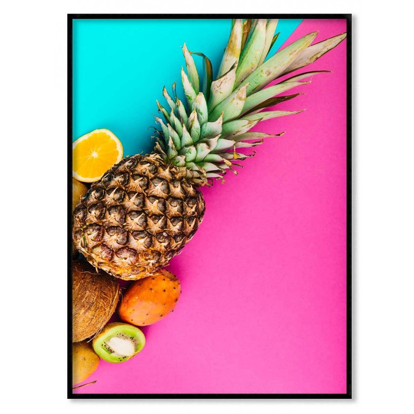 Färgglad poster med ananas - Simpel poster