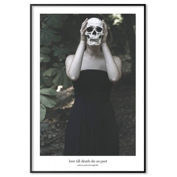 Woman and skull - Dark fashion poster