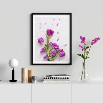 Purple flowers - Botanical poster