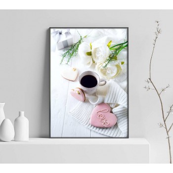 Coffee with love - Simple kitchen poster
