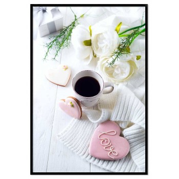 Coffee with love - Simple kitchen poster