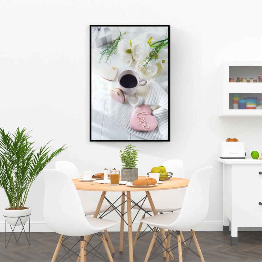 Coffee with love - Simple kitchen poster