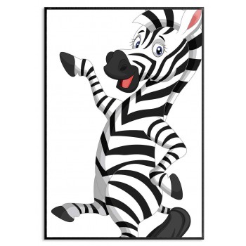 Happy zebra - Kids poster