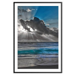 Beach and sun beams - Beautiful nature poster