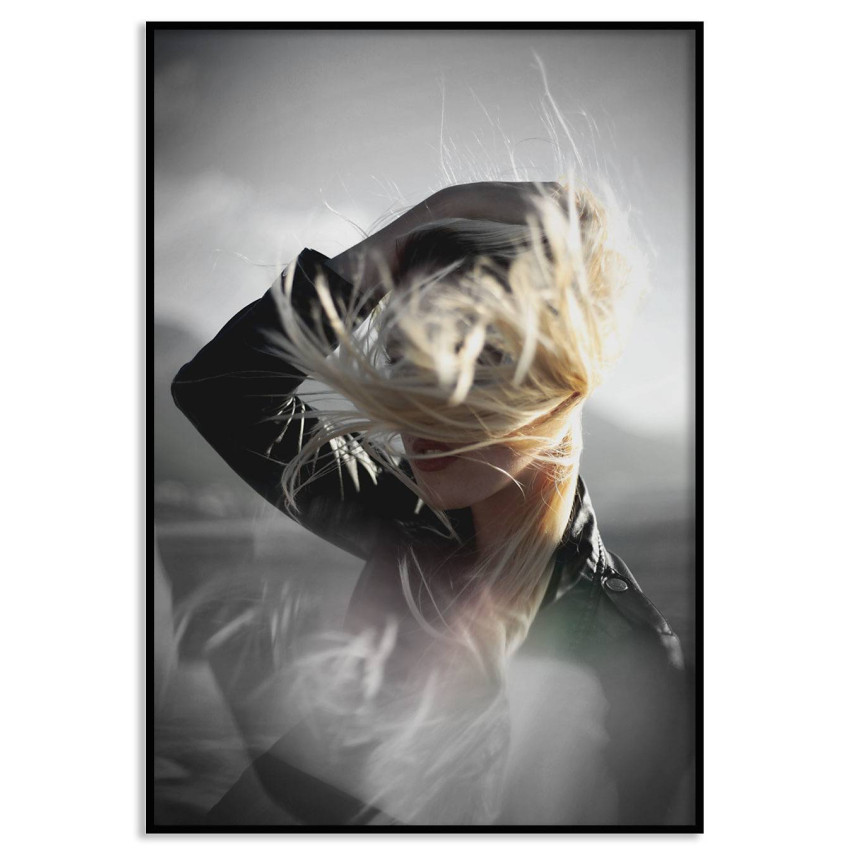 Vind i håret - Trendig fashion poster