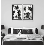 Palm trees silhuettes - Poster in two pieces