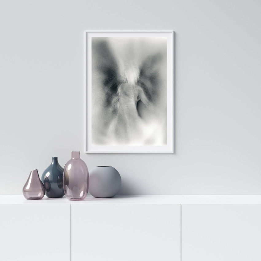 Abstrakt ängel - Poster i svart och vitt
