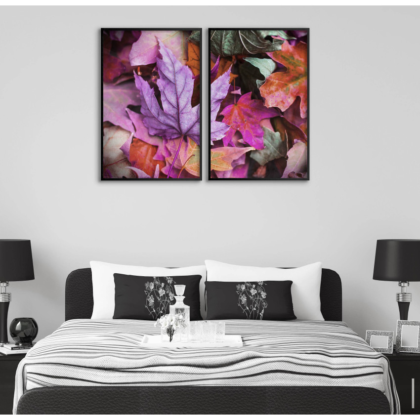 Rosa och lila höstlöv posters