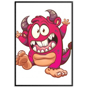 Rosa monster - Rolig barntavla Rosa monster - Rolig barntavla