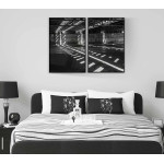 Black and white abstract street - Poster in two pieces