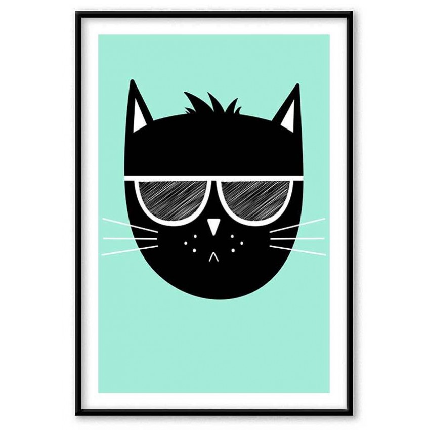 Svart katt - Simpel trendig poster