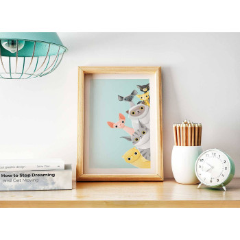 Söta katter - Barntavla affisch