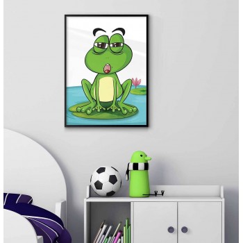 Söt groda - Barntavla poster Söt groda - Barntavla poster