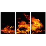 Fire and flames - Three piece poster