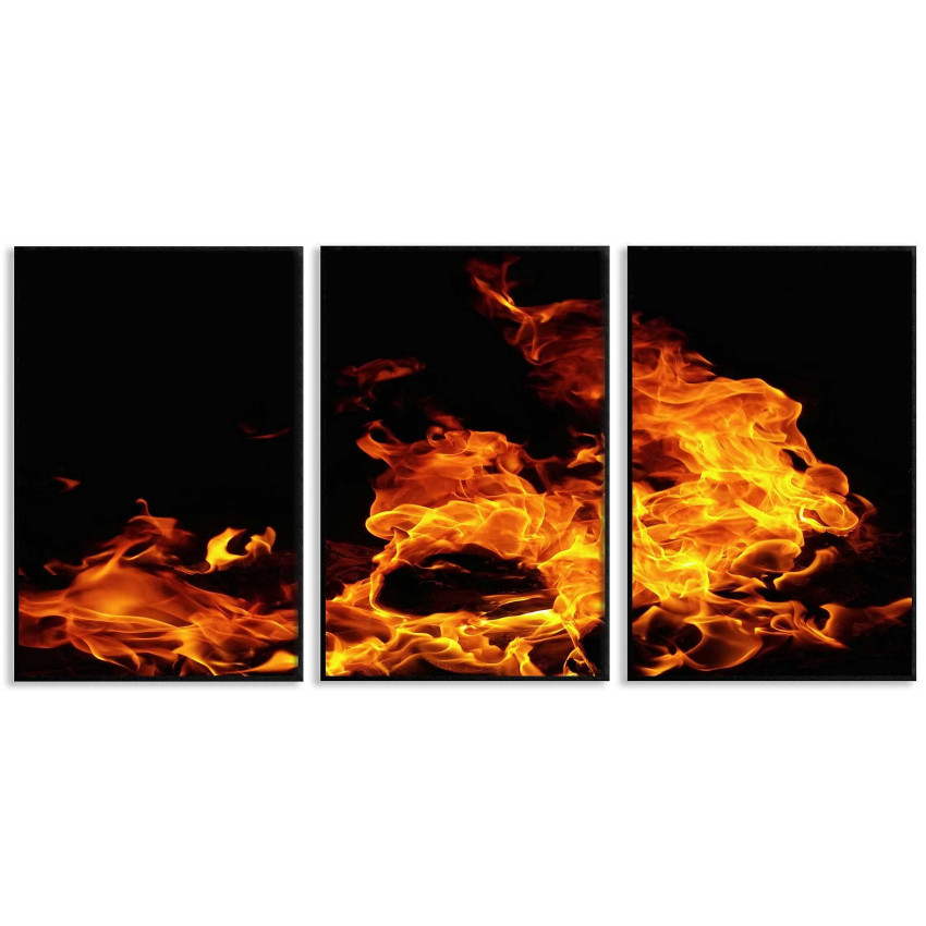 Fire and flames - Three piece poster