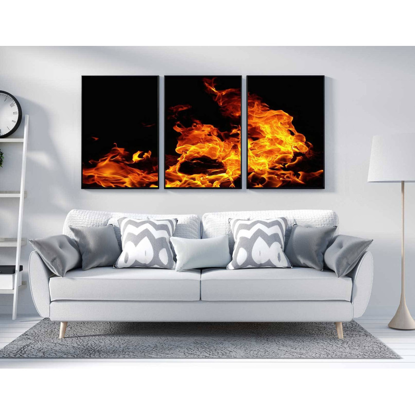 Fire and flames - Three piece poster