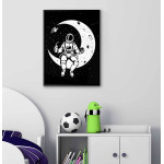 Cool astronaut on the moon - Kids room poster