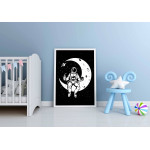Cool astronaut on the moon - Kids room poster