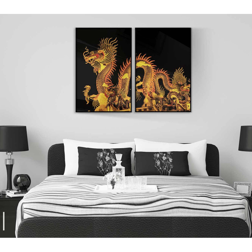 Japansk drake - Tavla i två delar