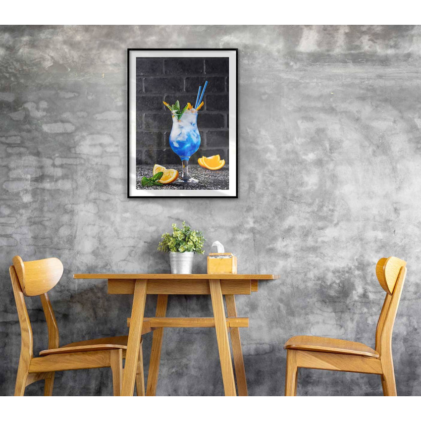 Blue drink - Simple kitchen poster