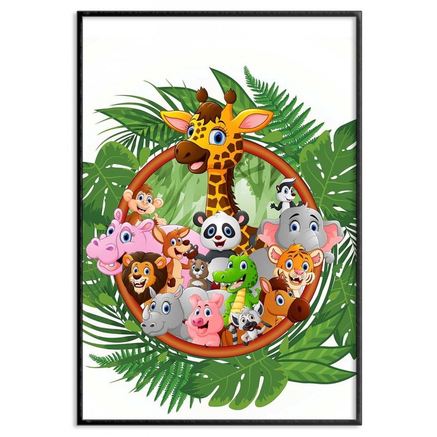 Cartoon animal collection - Kids room poster