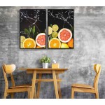 Modern kitchen posters with fruit and greens
