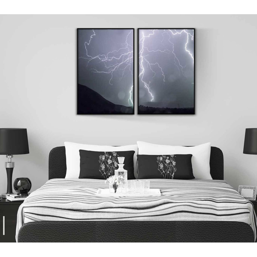 Blixt och åska - Uppdelad tavla