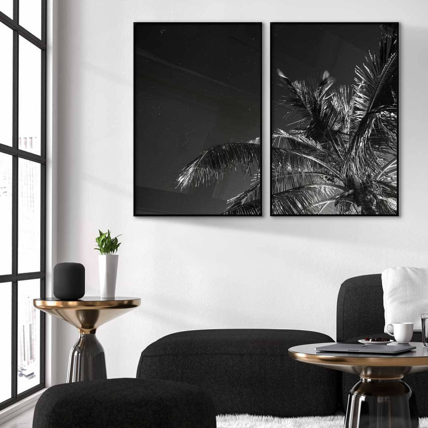 Palmträd & stjärnklar himmel - Tvådelad poster