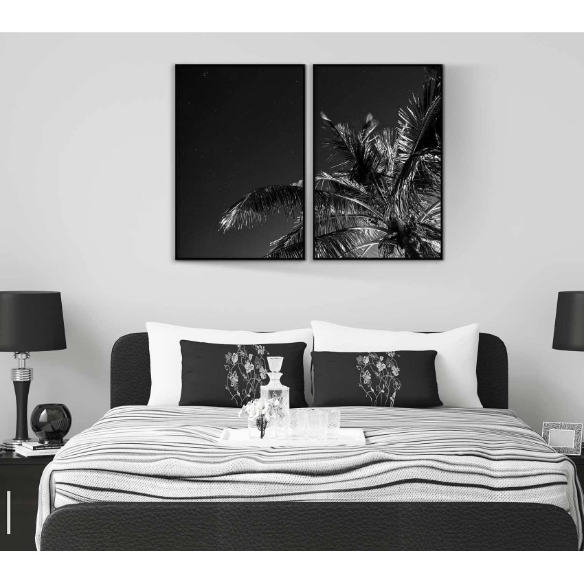 Palmträd & stjärnklar himmel - Tvådelad poster