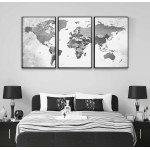 Vintage world map - Three piece poster