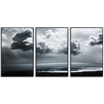 Himmel fylld av moln - Stort posterset i tre delar