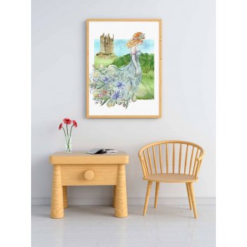 Vacker prinsessa och slott - Affisch Vacker prinsessa och slott - Affisch