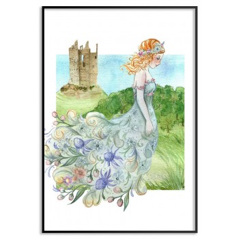 Vacker prinsessa och slott - Affisch Vacker prinsessa och slott - Affisch