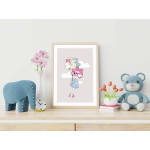 Kitten with ballons - Kids poster