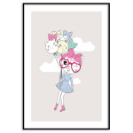 Kitten with ballons - Kids poster