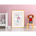 Kitten with ballons - Kids poster