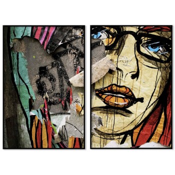 Abstract street art - Poster in two pieces