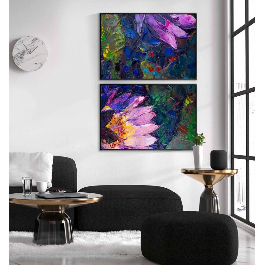 Abstrakt pensel målning - Uppdelad konst tavla Abstrakt pensel målning - Uppdelad konst tavla