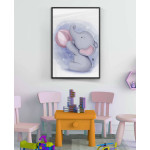 Baby elephant playing - Simple kids poster