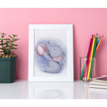 Baby elephant playing - Simple kids poster
