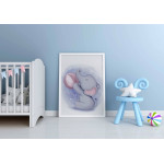 Baby elephant playing - Simple kids poster