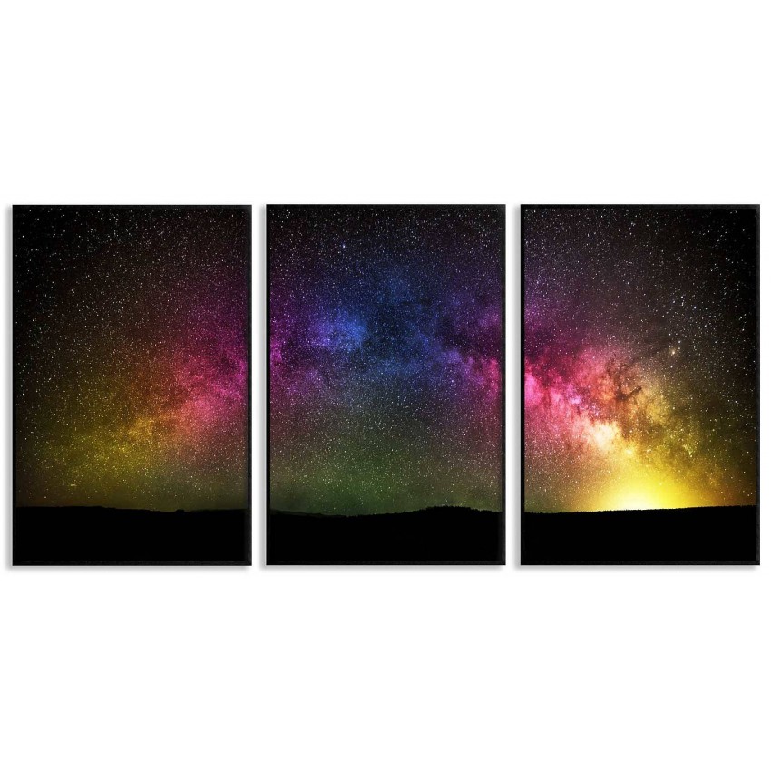 Colorful Milky Way - Three piece poster