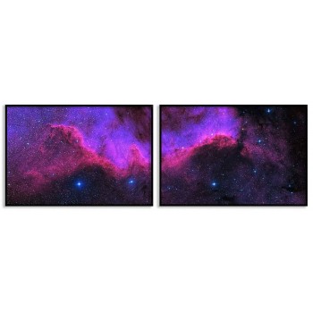 Galaxer i rymdens mörker - Uppdelad tavla