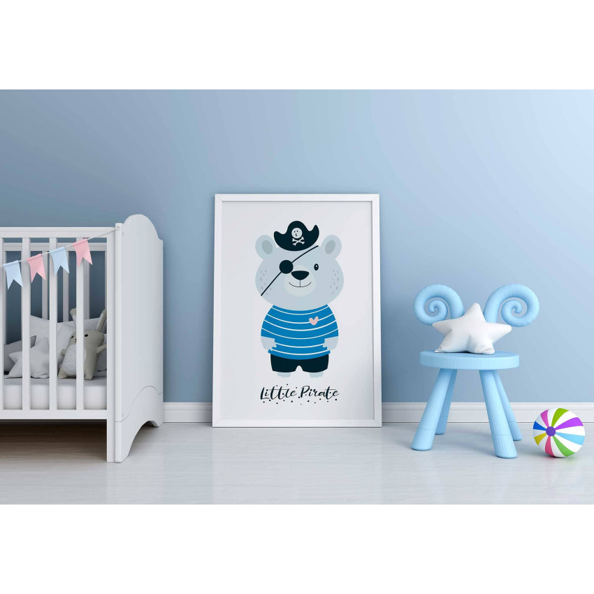 Pirate teddybear - Simple kids poster