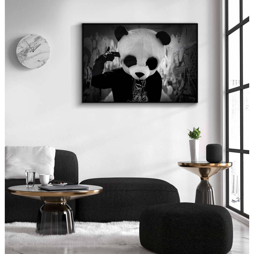 Gangsta panda - Svartvit fashion poster