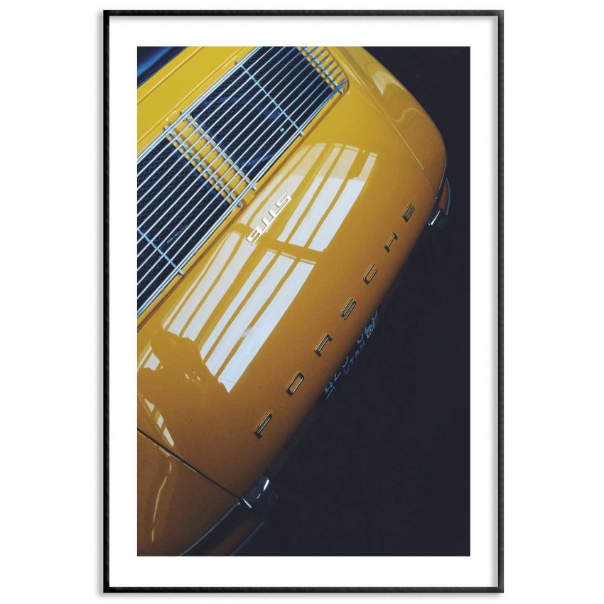 Klassisk Porsche - Enkel gul plansch