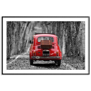 Classic small car - Red poster