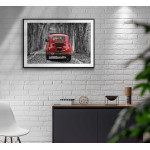 Classic small car - Red poster